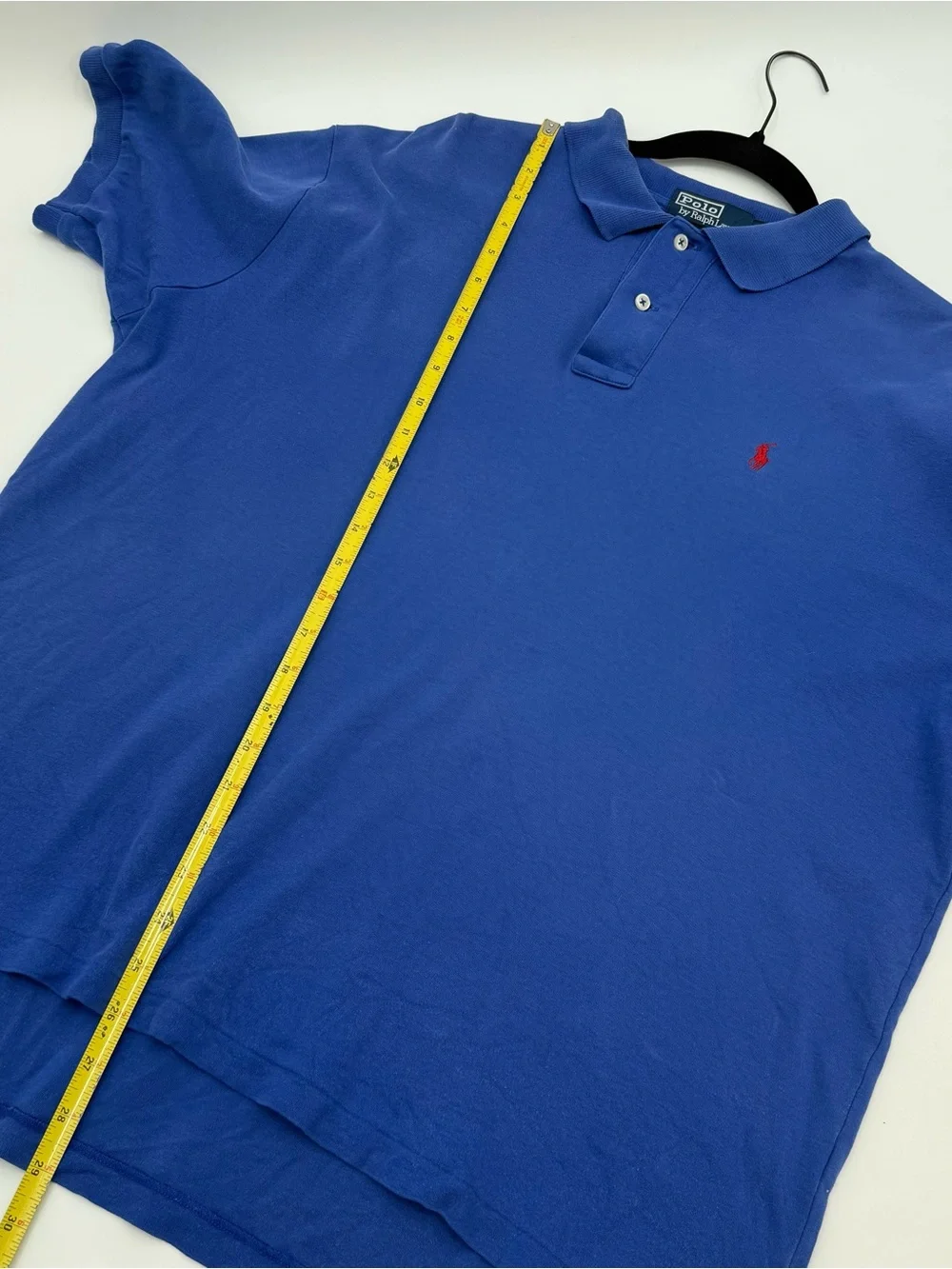 Ralph Lauren Blue Polo with Red Pony Embroidery